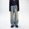 Jeans Rectos Vintage Desteñidos Estilo Americano
