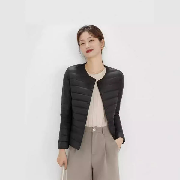 Chaqueta Acolchada de Algodón Ligera - Diseño Clásico Entallado