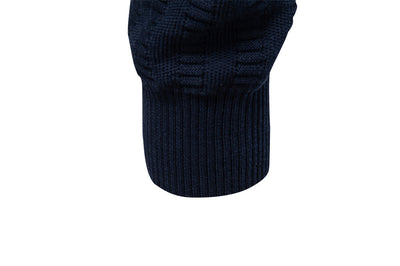 Suéter Hombre Jacquard a Rayas con Cierre Medio y Cuello Alto - Image 21