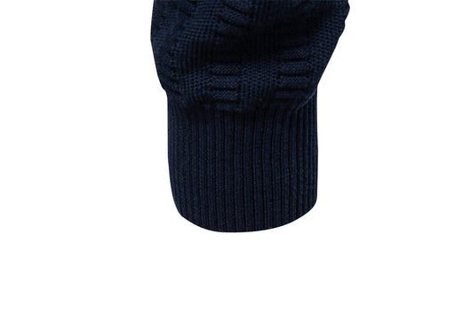 Suéter Hombre Jacquard a Rayas con Cierre Medio y Cuello Alto - Image 21