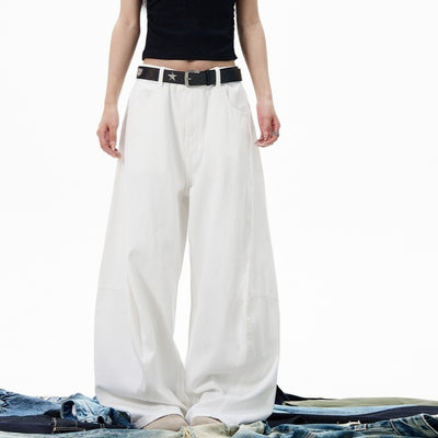 Pantalones Casuales de Verano Blancos Unisex Estilo Americano