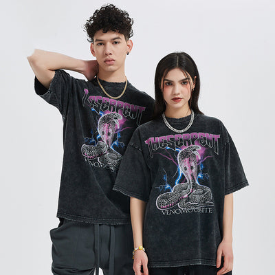 Camiseta Hombre Cobra Estampado Clásico Manga Corta - Image 8