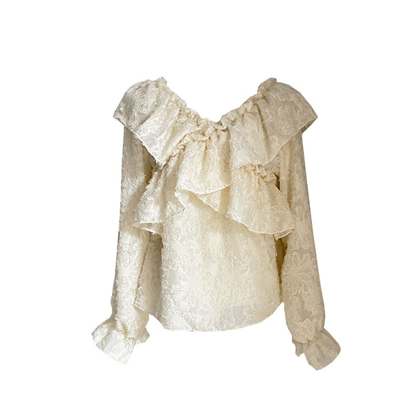 Blusa Jacket Asimétrica con Manga Acampanada