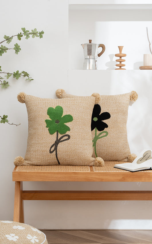 Funda de Almohada Bordada Estilo Rústico Americano - Image 10