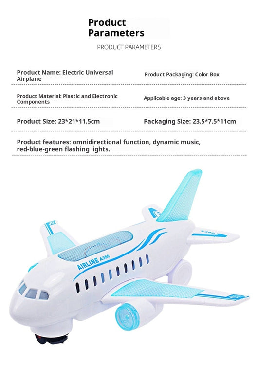 Avión Eléctrico Luminoso Musical con Control Universal para Niños - Image 6