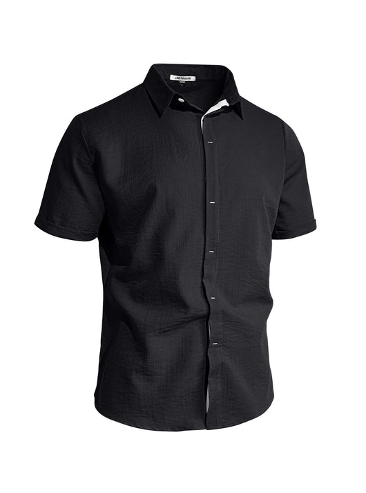 Camisa Casual de Manga Corta con Cuello Solapa - Image 9