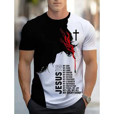 Camiseta Manga Corta Casual Ejecutiva con Impresión 3D Digital - Image 11
