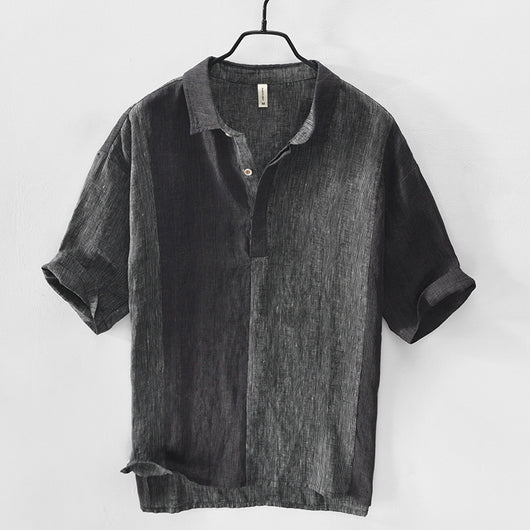 Camisa de Lino para Hombre Manga Corta - Image 10