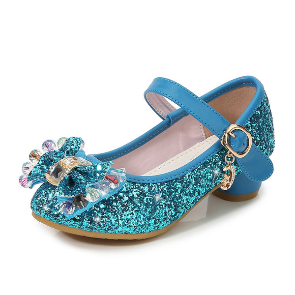 Zapatos de Tacón para Niñas Princesa con Cristales - Tallas Medianas y Grandes