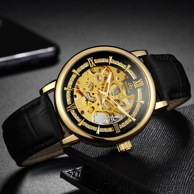 Reloj Mecánico Hombre Estilo Europeo Diseño Calado Elegante - Image 3