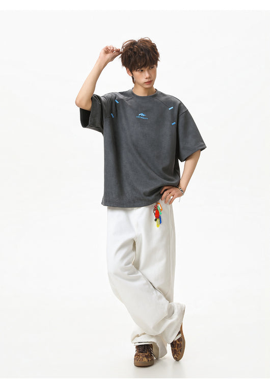 Playera Estructurada de Manga Corta con Textura Combinada para Hombre - Image 16