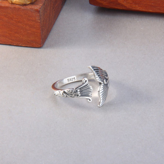 Anillo de Plata Esterlina con Cola de Sirena Étnico Retro Hailang - Image 7
