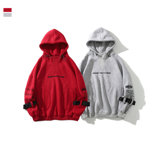 Sudadera Holgada con Capucha y Bordado de Letras - Image 11