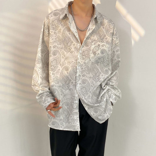 Camisa Casual Estampada de Temperamento Masculino - Image 17