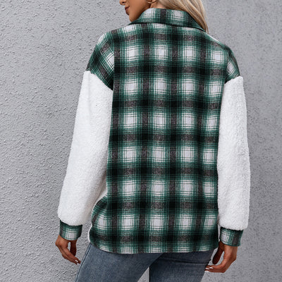 Camisa Casual Suelta a Cuadros con Mangas Largas - Image 9