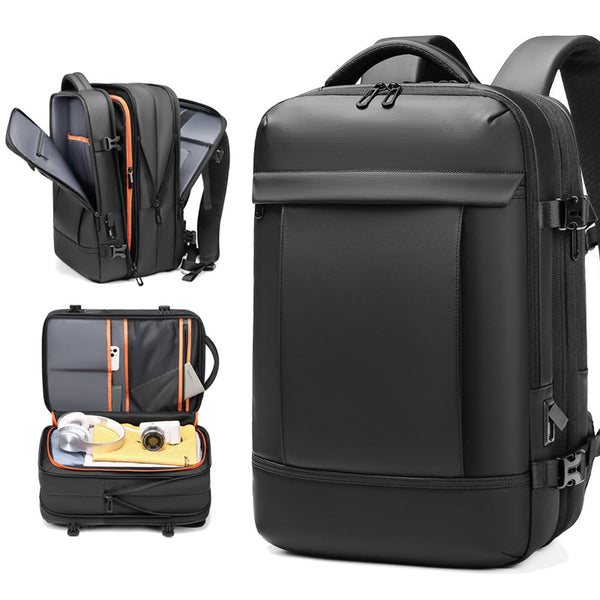 Mochila de Viaje Expandible Impermeable con Gran Capacidad para Hombre