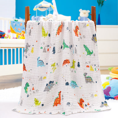 Toalla de Baño para Bebé con Acolchado Seersucker de Seis Capas - Image 57