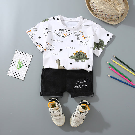 Traje Casual Infantil con Estampado Dinosaurio Completo - Image 7