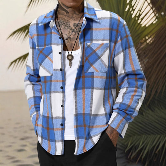 Chaqueta de Franela a Cuadros para Hombre