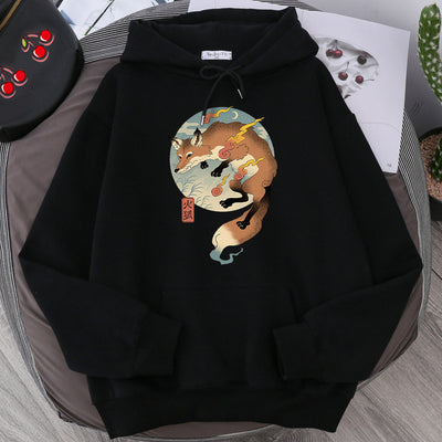 Sudadera Hoodie Estampada de Forro Polar para Hombre - Talla Grande - Image 15
