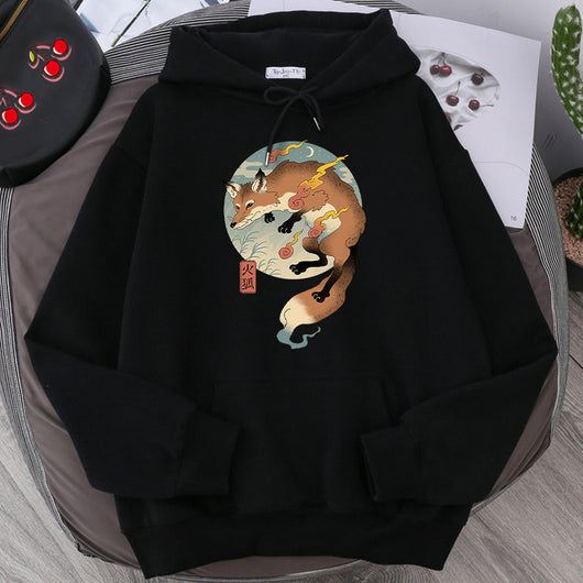 Sudadera Hoodie Estampada de Forro Polar para Hombre - Talla Grande - Image 15