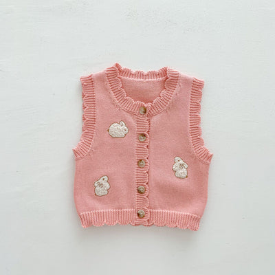 Chaleco Cardigan Infantil con Estampado de Conejitos - Image 10