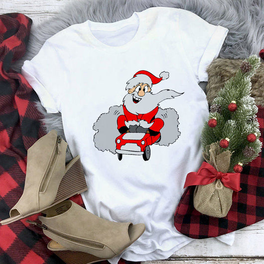 Playera Navideña Estampado Santa Claus - Diseño Casual Unisex - Image 5