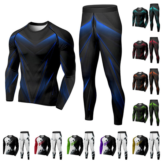 Conjunto Deportivo de Compresión para Hombre - Pantalón y Playera Térmica para Invierno