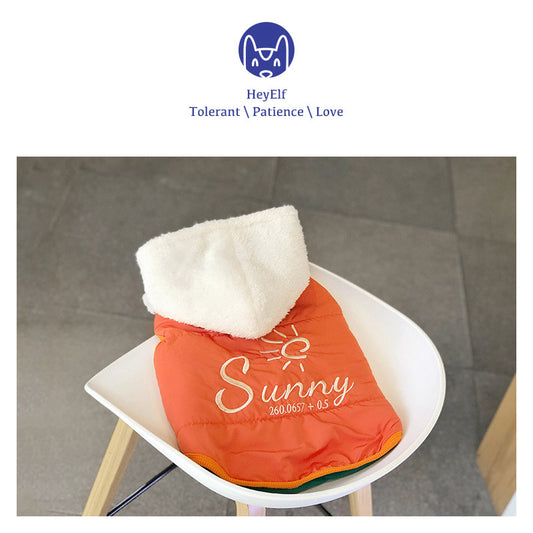 Abrigo Térmico Reversible para Perros y Gatos - Algodón Grueso con Forro Polar Invierno - Image 2