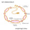 18k Dorado-Plated Summer Beach-Estilo Light-Luxury Anklet Foot Jewelry Rosado Zircon S012