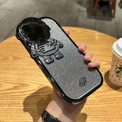 Funda Astronauta Brillo con Soporte de Cámara para iPhone 14, 13, 12, 11 Pro Max - Protección Invisible - Image 7