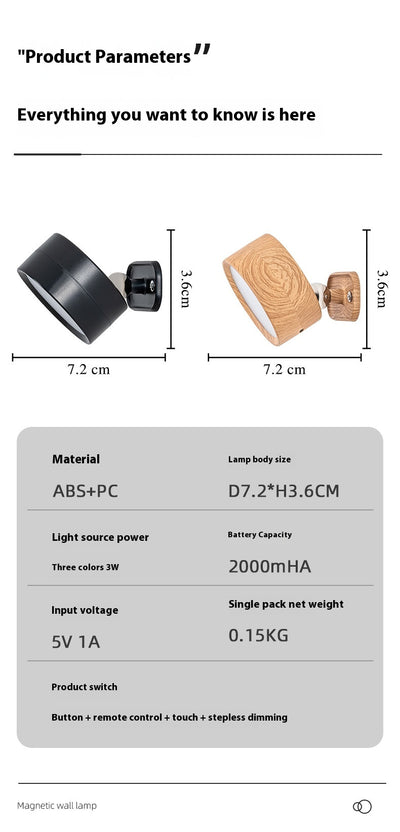 Lámpara de Noche Táctil con Cargador USB y Luz de Lectura Portátil - Image 8