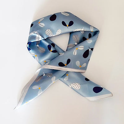 Pañuelo de Seda Cuadrado para Mujer - Diseño Estampado Versátil Primavera Verano - Image 3