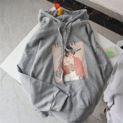 Sudadera con Capucha Oversize Bordada con Diseño Cartoon para Mujer - Image 16