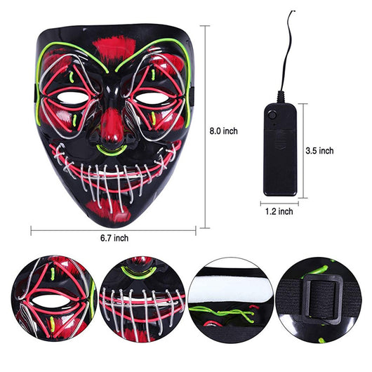 Máscara Fantasma Iluminada EL para Festival de Horror Halloween - Image 8