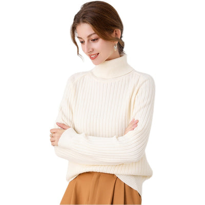 Suéter Cuello Alto Grueso Liso para Mujer - Image 14