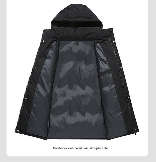 Chaqueta Impermeable con Plumón para Hombre - Corte Holgado con Capucha - Image 5