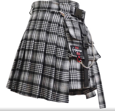 Falda Gótica Harajuku con Cadenas y Bolsillos Irregulares - Image 6