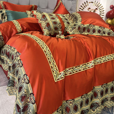 Juego de Cama Brocado Sedoso de Lujo - 4 Piezas Premium - Image 3
