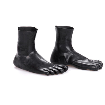 Calcetines de Látex Natural con Dedos Separados Tubo Corto Negro - Image 9