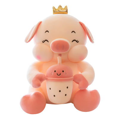 Peluche Gigante Muñeca Cerdita con Biberón - Almohada Suave - Image 3