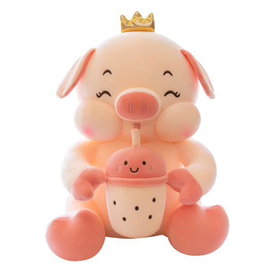 Peluche Gigante Muñeca Cerdita con Biberón - Almohada Suave - Image 3