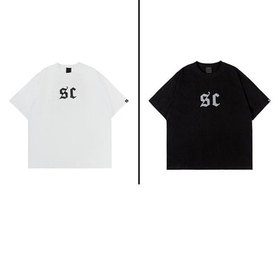 Camiseta Estampada con Letras Estilo Urbano Americano para Hombre - Image 7