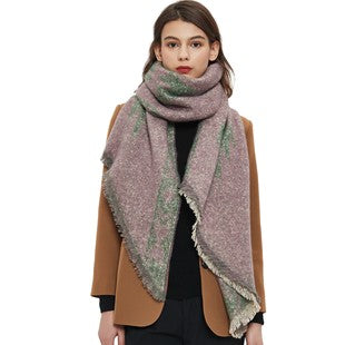 Chal Cálido Mujer Tejido Jacquard Combinado Otoño Invierno XINGX - Image 20