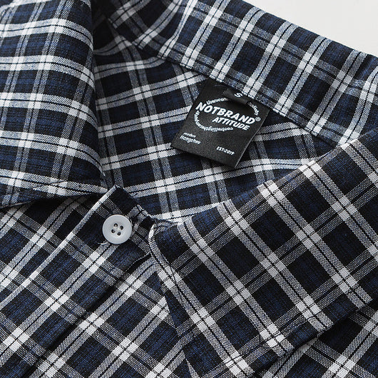 Camisa Retro Japonesa de Cuadros Patchwork con Contraste de Colores - Image 17