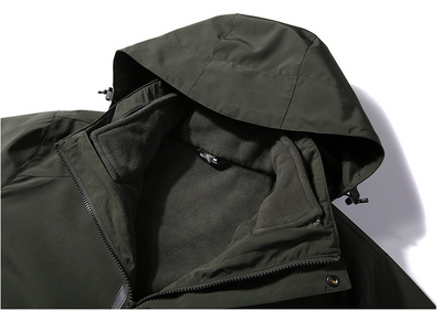 Chaqueta Impermeable de Dos Piezas para Hombre - Abrigo Cálido y Resistente - Image 16