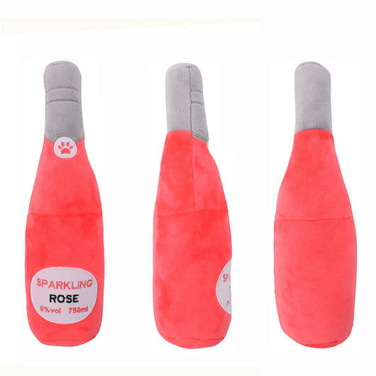 Juguete Vocal Interactivo para Mascotas - Botella de Vino Masticable con Sonido - Image 3