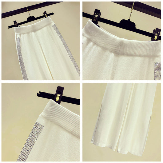 Pantalones Anchos Tejidos con Caída Elegante para Mujer - Image 10