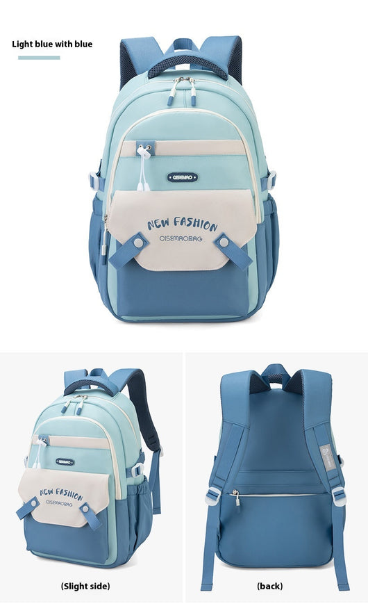 Mochila Escolar Multicolor con Contraste de Colores - Image 30