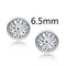 0.5-2 Carat 925 Sterling Plateado Personalized Design Earrings Plateado 6.5mm